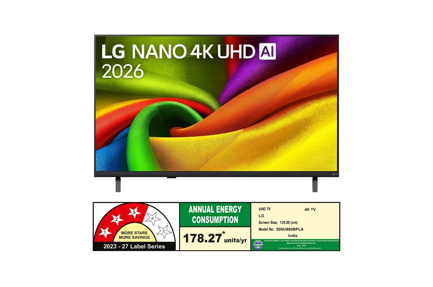 LG 139 cm (55) NANO 4K UHD AI TV NU880 2026 (55NU880BPLA)