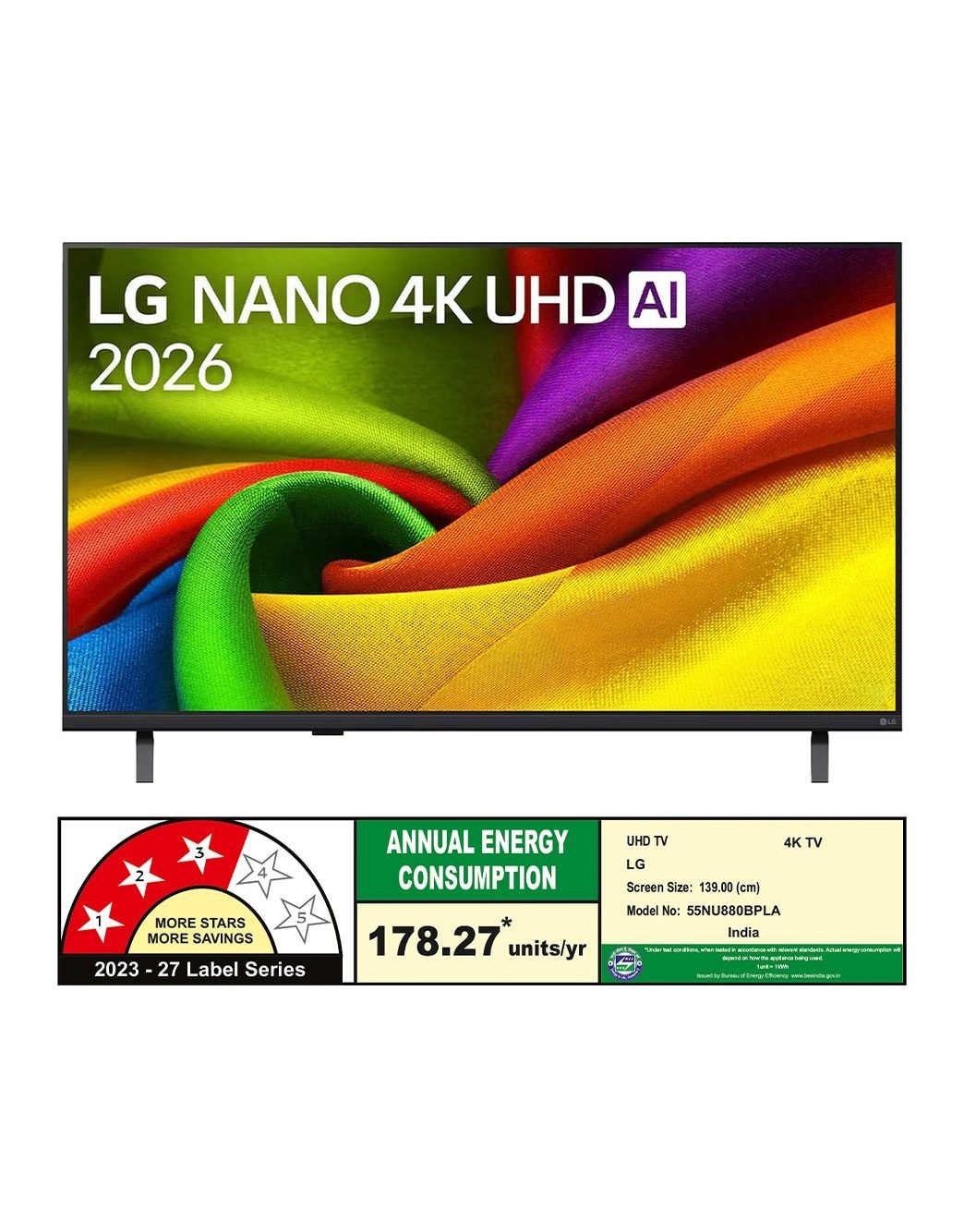 LG 139 cm (55) NANO 4K UHD AI TV NU880 2026 (55NU880BPLA)